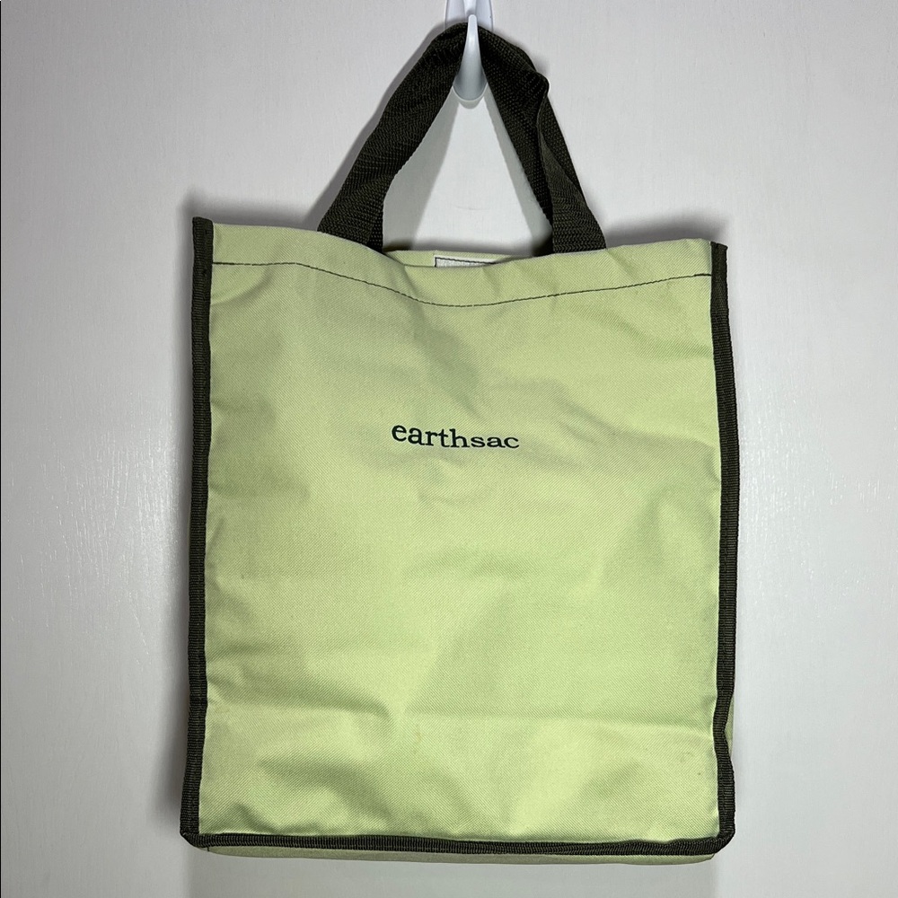 Earthsac Green Insulated Canvas Tote Bag 12”x14”x6”
